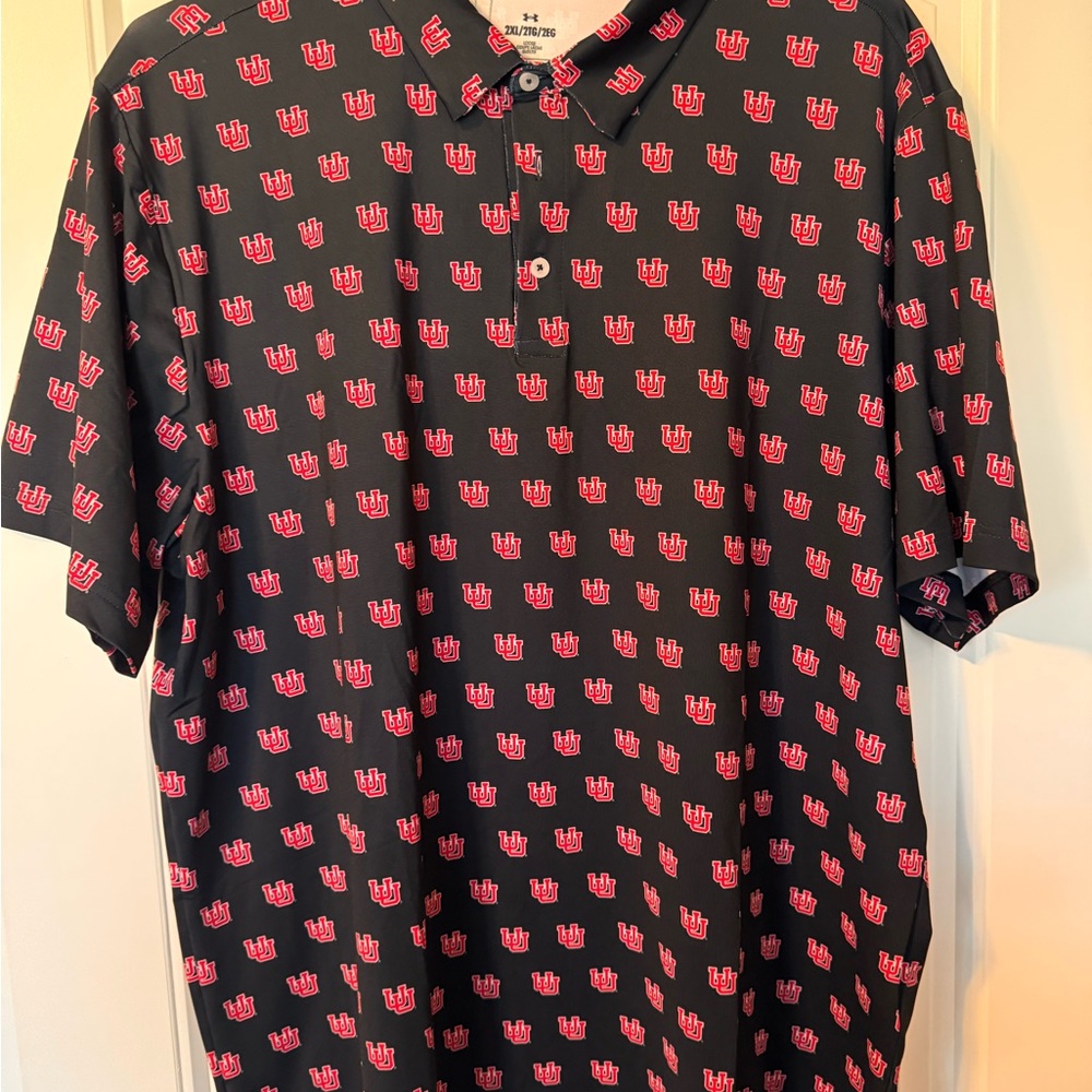 Under Armour University of Utah Utes Golf/Polo Shirt Mens Sz 2XL New with Tags!!